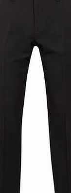 Bhs Mens Black Sharkskin Slim Fit Trousers, Black