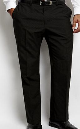 Bhs Mens Black Stripe Suit Trousers, Black BR64G08FBLK
