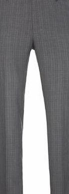 Bhs Mens Burton Grey Checked Tailored Fit Formal