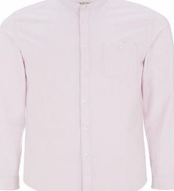 Bhs Mens Burton Pink Grandad Collar Shirt, PINK