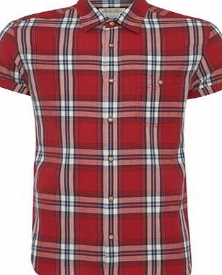 Bhs Mens Burton Red Checked Shirt, RED BR22S35GRED