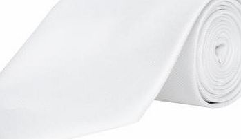 Bhs Mens Burton Tailored White Textured Tie, WHITE