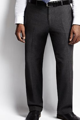 Bhs Mens Dark Grey Great Value Suit Trousers, Grey