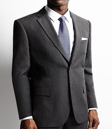 Bhs Mens Dark Grey Regular Fit Jacket, Grey