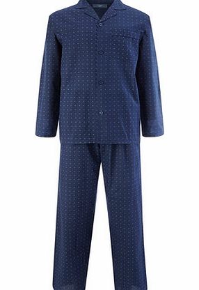 Bhs Mens Easy Care Printed Pyjamas, Blue BR62J05FNVY