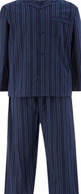 Bhs Mens Easy Care Stripe Pyjamas, Blue BR62J02FNVY
