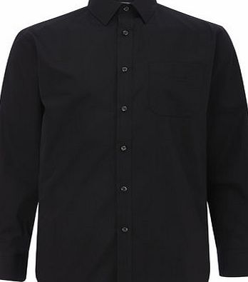 Bhs Mens Great Value Black Shirt, Black BR66L01EBLK