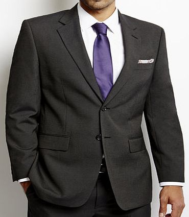 Bhs Mens Grey Great Value Pindot Regular Fit Suit