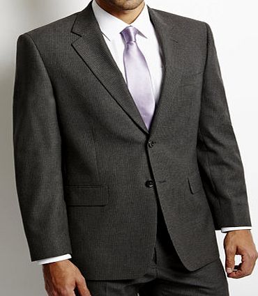Bhs Mens Grey Great Value Stripe Regular Fit Suit