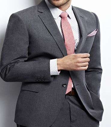 Bhs Mens Grey Regular Fit Suit Jacket, Grey
