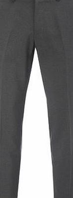 Bhs Mens Grey Slim Fit Flat Front Trousers, Grey