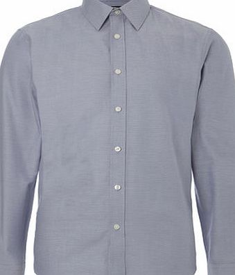 Bhs Mens Grey Texture Slim Fit Shirt, Grey BR66C18GGRY