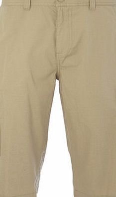 Bhs Mens Natural Cargo 3/4 Length Shorts, Cream