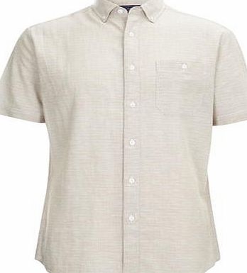 Bhs Mens Natural Textured Linen Blend Shirt, Cream
