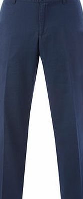 Bhs Mens Navy Flat Front Chinos, Blue BR58A01FBLU