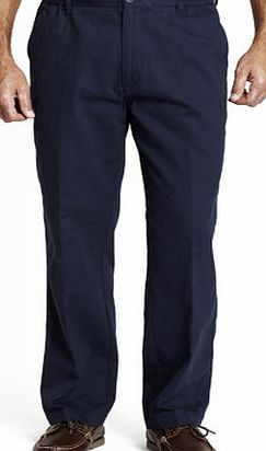 Bhs Mens Navy Great Value Side Elastic Chinos, Blue