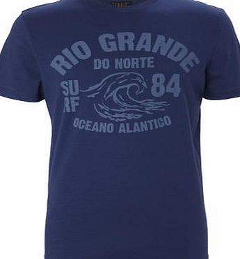 Mens Navy Rio Grande Printed T-Shirt, NAVY