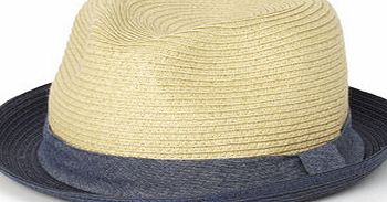 Bhs Mens Navy Two Tone Trilby Hat, Green BR63H08GNVY