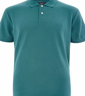 Bhs Mens Plain Green Polo Shirt, Green BR52P01FGRN