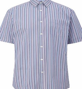 Mens Purple  Blue Multi Stripe Shirt, Purple