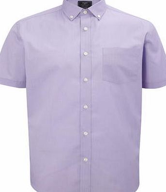 Bhs Mens Purple Great Value Cotton Mix Shirt, Purple