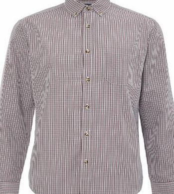 Bhs Mens Red Checked Soft Touch Shirt, Red BR51S04GRED