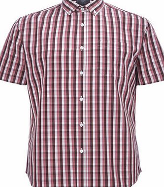 Bhs Mens Red Gingham Soft Touch Shirt, Red BR51S16GRED