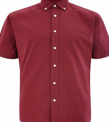 Bhs Mens Red Short Sleeve Shirt, RED BR51P02FRED