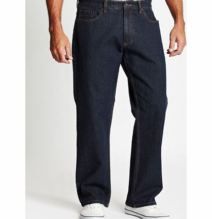 Bhs Mens Regular Fit Jeans with Stretch, Blue