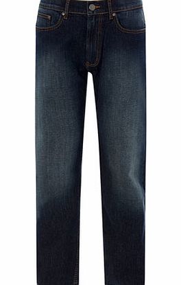 Bhs Mens Regular Fit Stretch Jeans, Blue BR59B04ZBLU