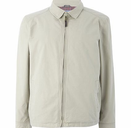 Bhs Mens Shirt Collar Harrington Jacket, Cream