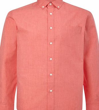 Bhs Mens Stone Rose Plain Shirt, Pale Pink BR51P17ERED