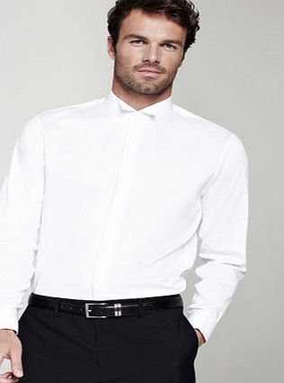 Bhs Mens Tailored Wing Collar Wedding Shirt, White