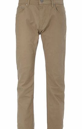 Bhs Mens Taupe Stretch Twill Jeans, Cream BR59C01ENAT