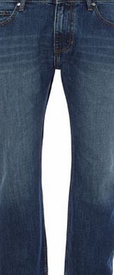 Bhs Mens Trait Vintage Bootcut Jeans, Blue BR59F06EBLU