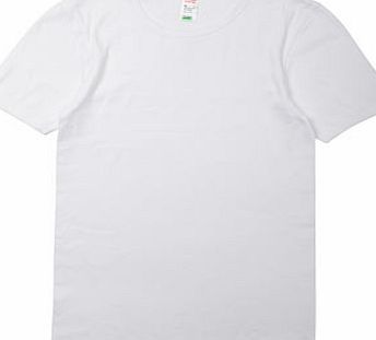 Mens White 2 Pack Cotton T-Shirts, White