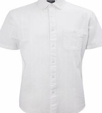 Bhs Mens White Textured Linen Blend Shirt, White