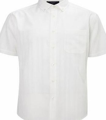 Bhs Mens White Textured Soft Touch Shirt, White