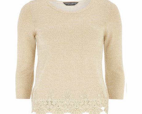 Bhs Metallic Hem Jumper, rose 19127533872