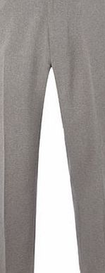 Bhs Mid Grey Regular Fit Flat Front Trousers, Grey