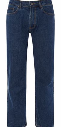 Bhs Mid Indigo Jeans With Stretch, Blue BR59B02BBLU