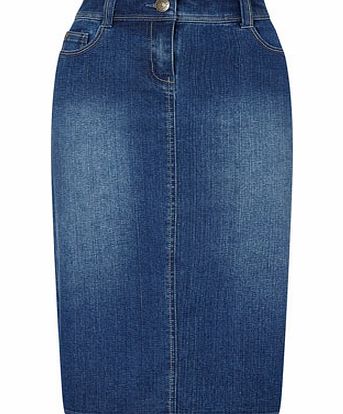 Bhs Mid wash A-Line Denim Skirt, mid wash 880425688