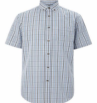 Bhs Mini Check Shirt, Blue BR51C05FBLU