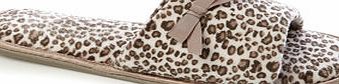 Bhs Mink Animal Print Open Toe Slippers, mink