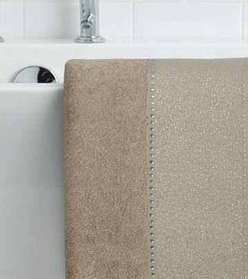 Bhs Mink champagne diamante hand towel, champagne