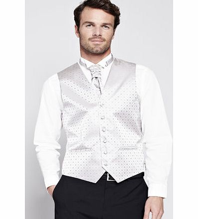 Bhs Mink Diamond Wedding Waistcoat, Cream BR66W09GNAT