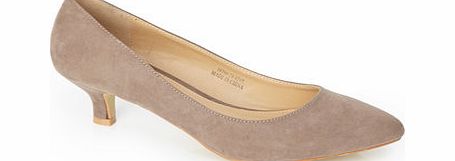 Bhs Mink Kitten Heel Court Shoe, mink 2842974052