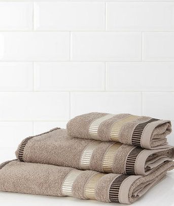 Bhs Mink Linear Weft Towel, mink 1947554052