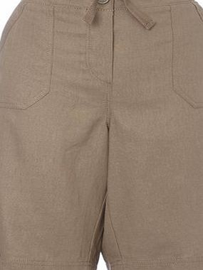 Bhs Mink Linen Blend Knee Shorts, mink 2207750120