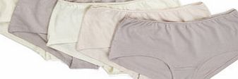 Bhs Mink, Pink and Cream 5 Pack Plain Shorts, mink